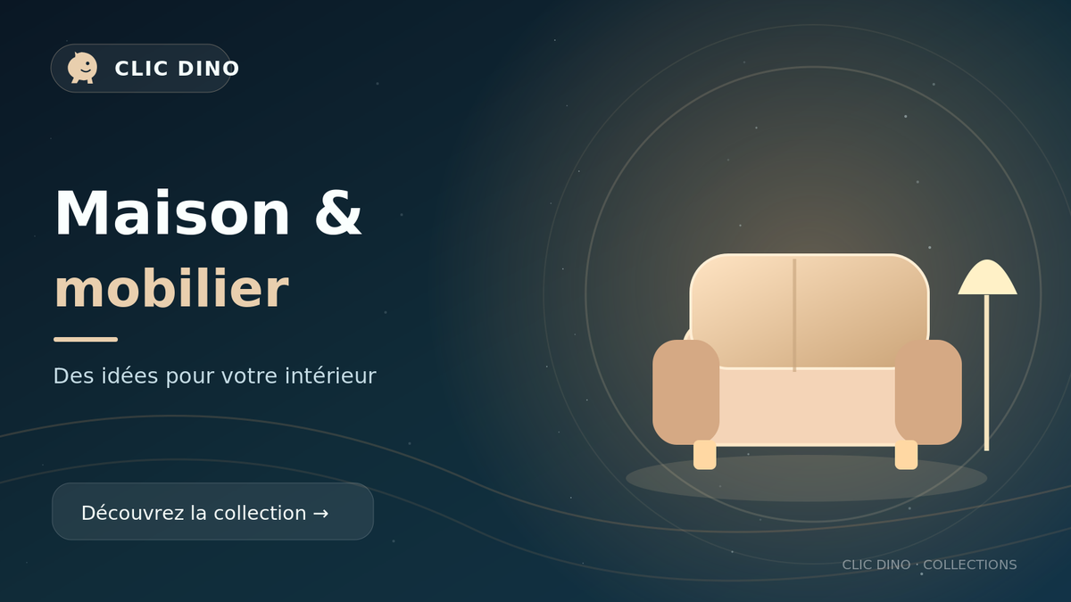 Illustration Clic Dino — Maison et mobilier