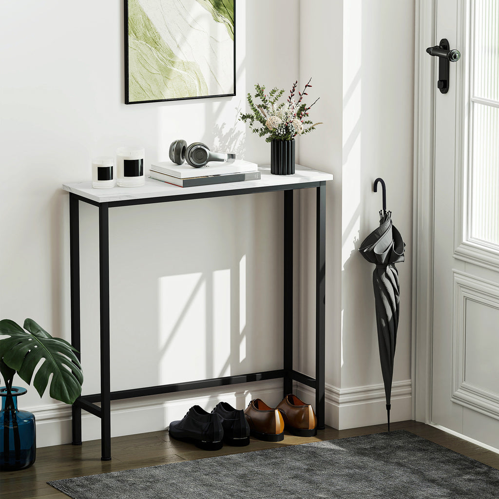 Console meuble 75 cm, table console plateaux — visuel produit 5 (Aosom)