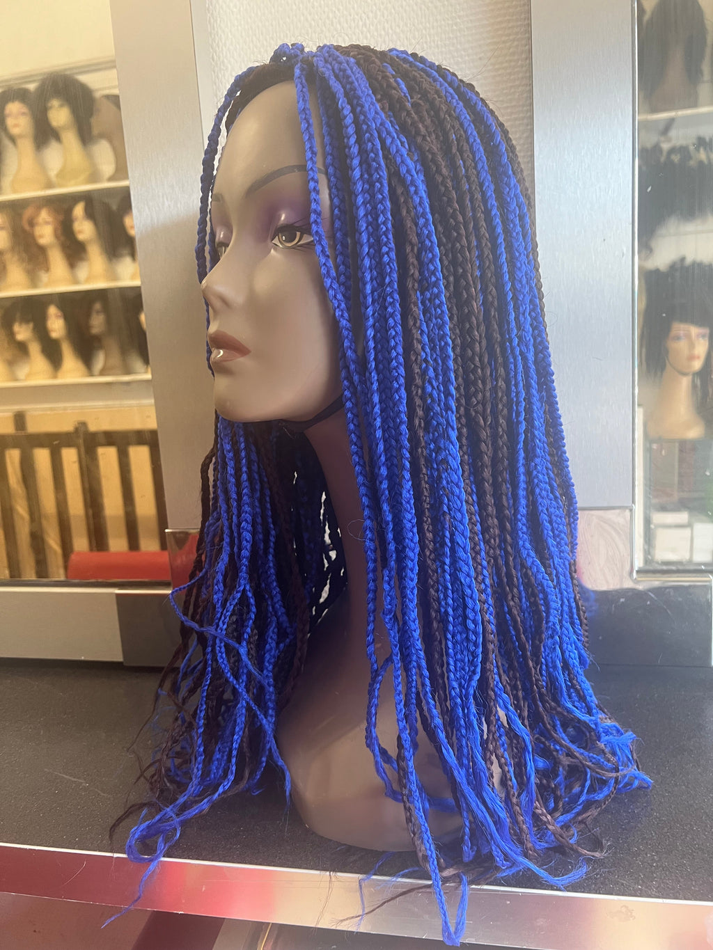 Perruque tressée bleu - Azulée — visuel produit 2 (BRASILHAIR)
