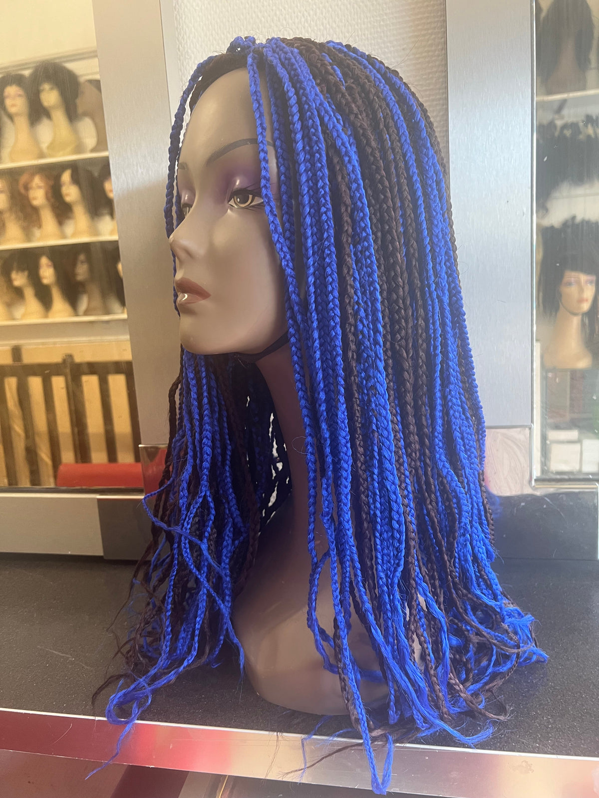 Perruque tressée bleu - Azulée — visuel produit 2 (BRASILHAIR)
