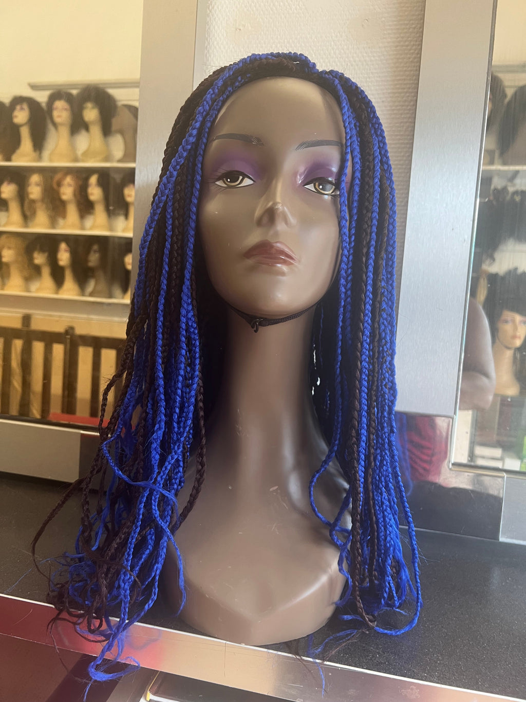 Perruque tressée bleu - Azulée — visuel produit 1 (BRASILHAIR)