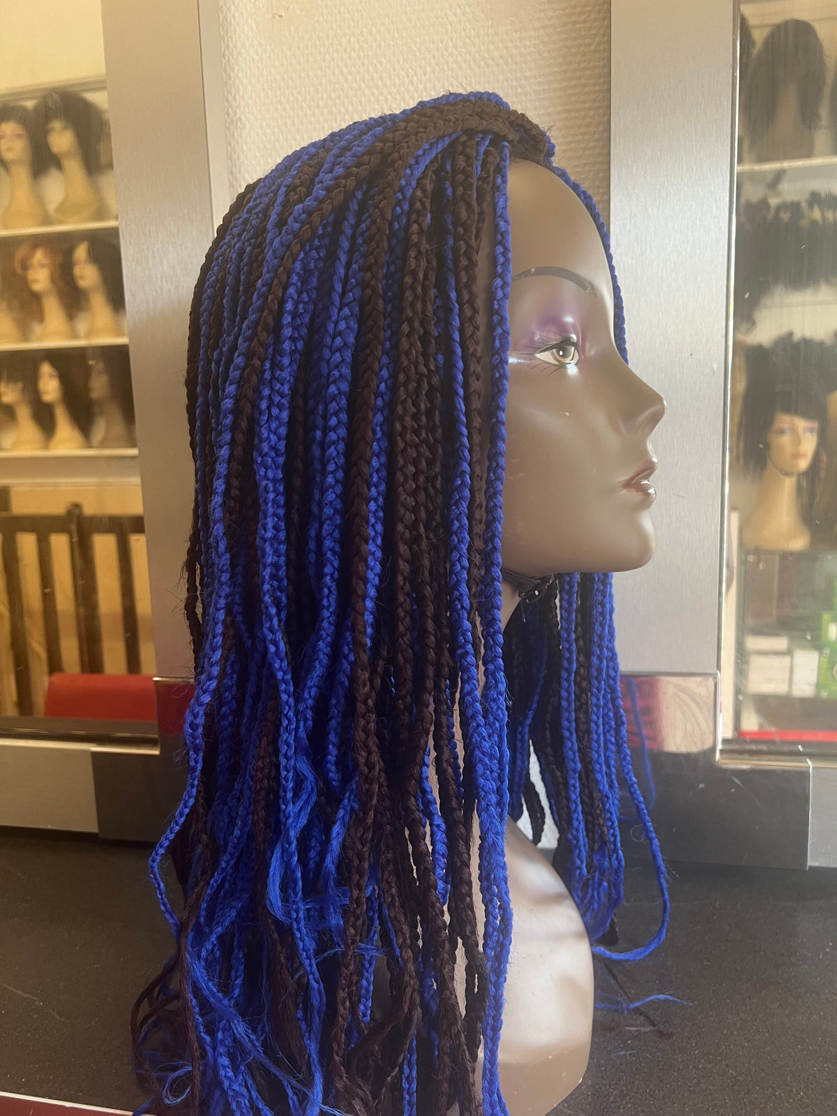 Perruque tressée bleu - Azulée — visuel produit 3 (BRASILHAIR)
