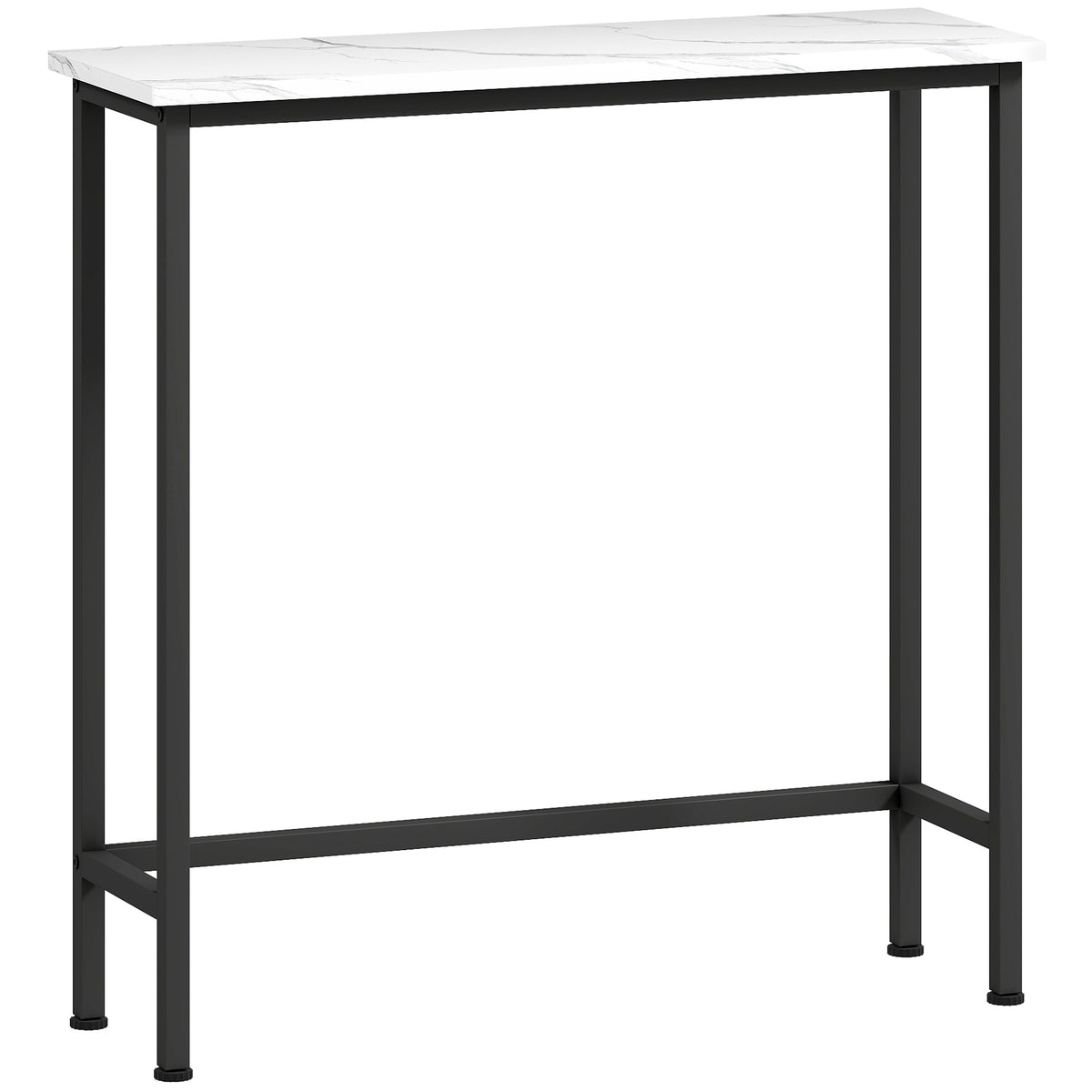 Console meuble 75 cm, table console plateaux — visuel produit 4 (Aosom)
