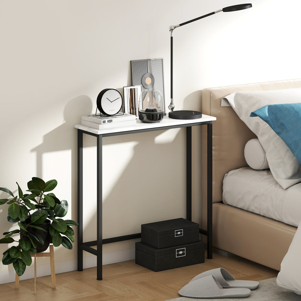 Console meuble 75 cm, table console plateaux — visuel produit 3 (Aosom)