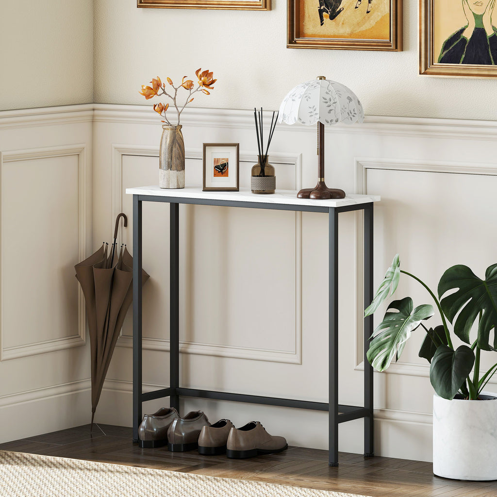 Console meuble 75 cm, table console plateaux — visuel produit 10 (Aosom)