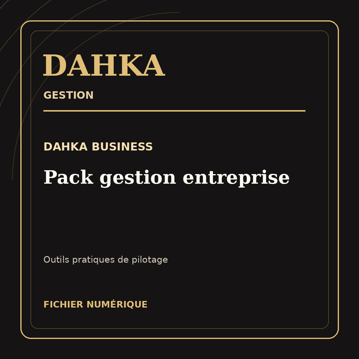 Couverture DAHKA Business, pack gestion entreprise