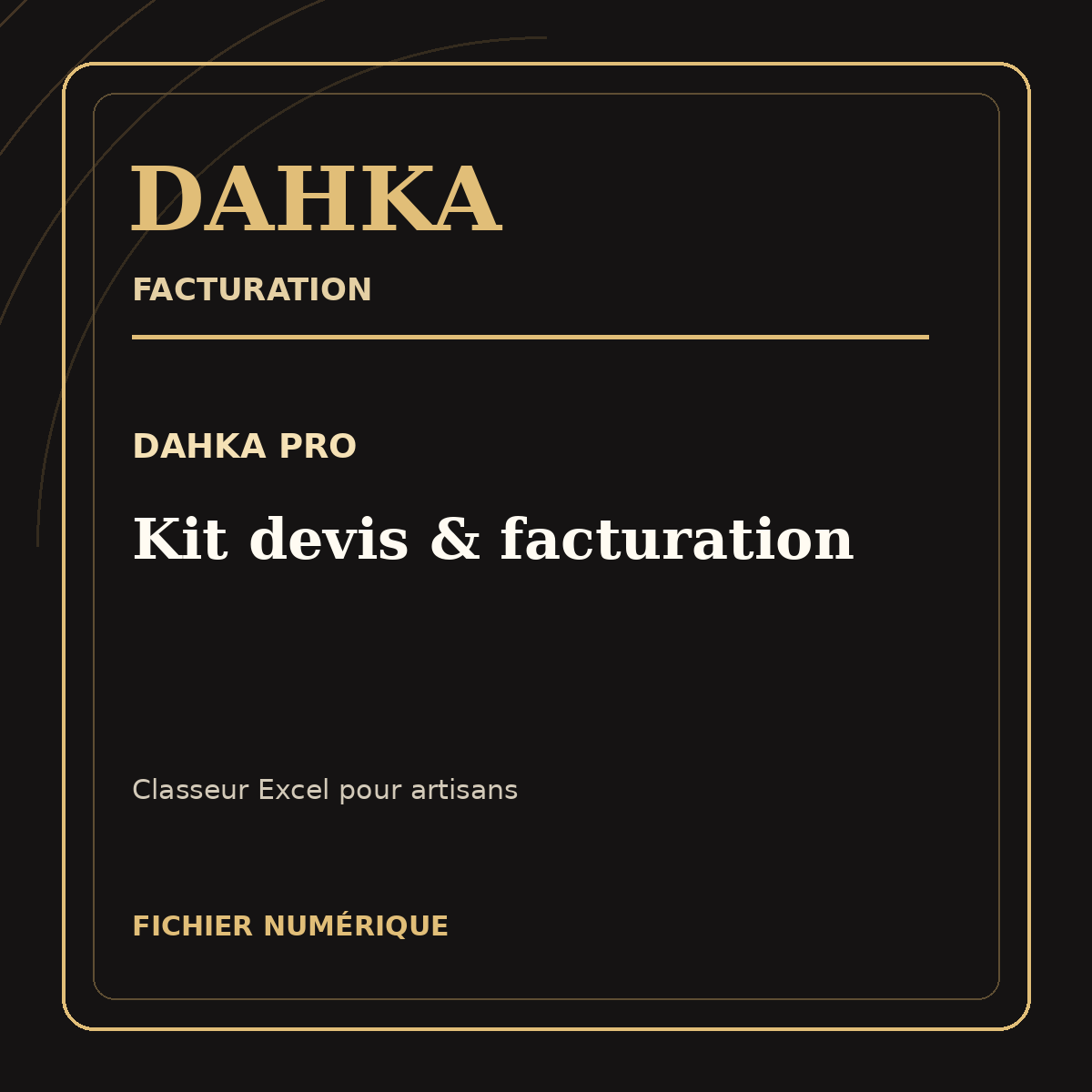 Couverture DAHKA Pro, kit devis et facturation pour artisan